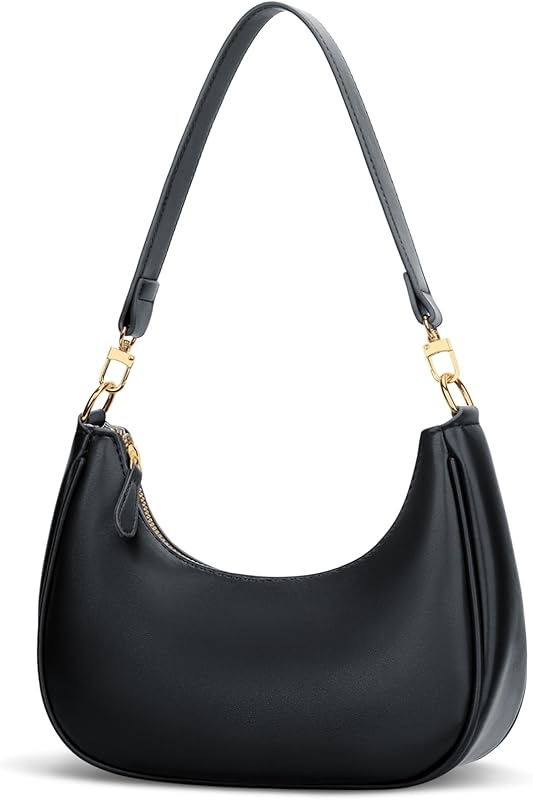 KKXIU Shoulder Handbag Crescent Bag Black